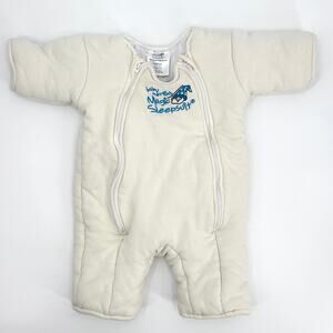 Baby Merlin’s Magic Sleepsuit Swaddle Sack Cream White Infant 6–9 Months Size L